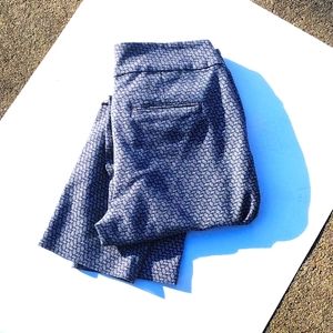 Ann Taylor Signature Printed Trousers l Size 6 l Ankle Pants